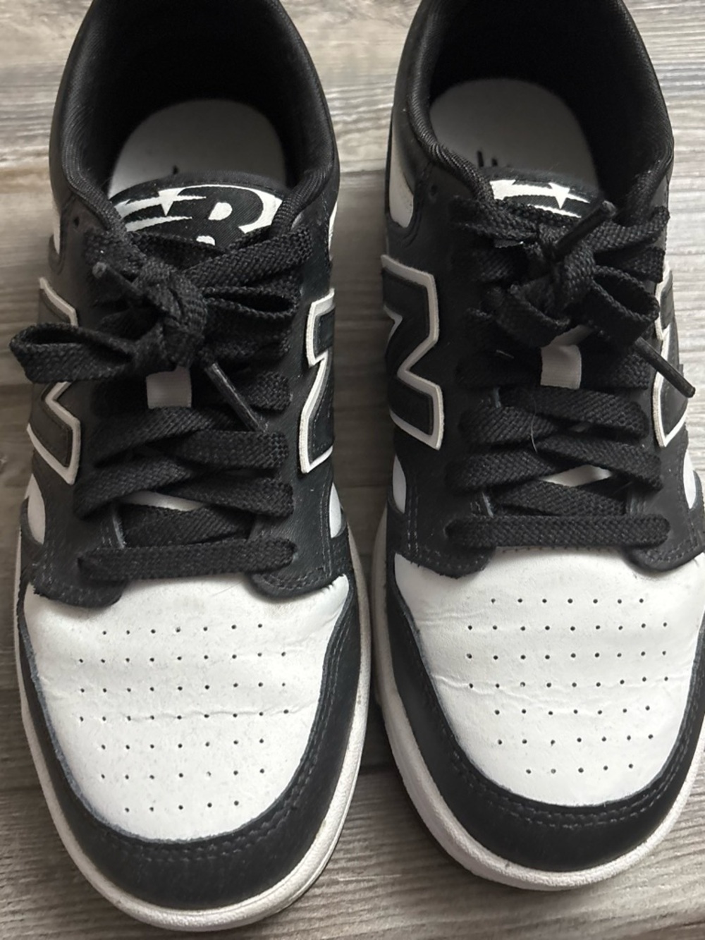 Kids Black & White Athletic Sneakers